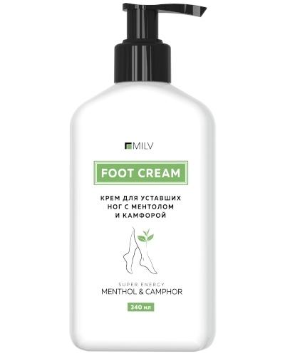 Крем для уставших ног с ментолом и камфорой MILV 340 ml