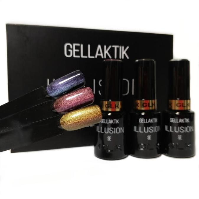 Набор гель лаков Gellaktik ILLUSION 3 цвета 12 ml