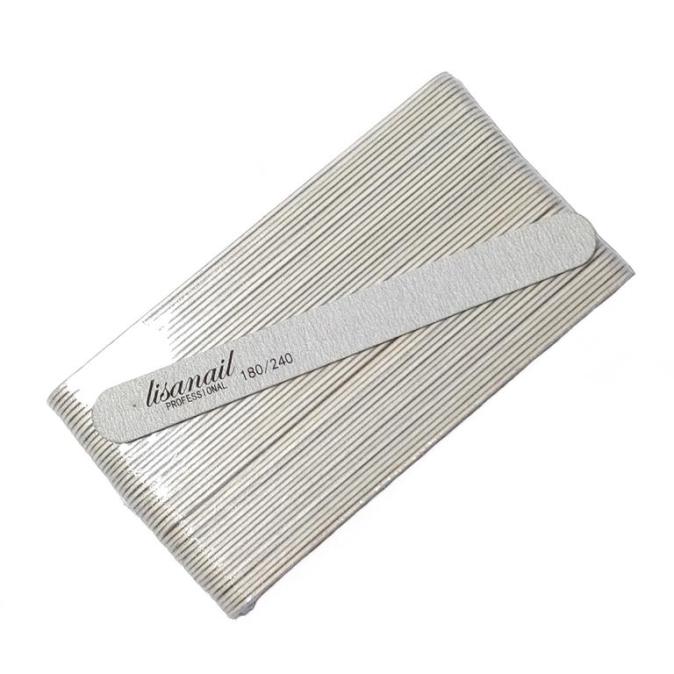 Пилка прямоугольная Lisanail 180/240 50 шт.