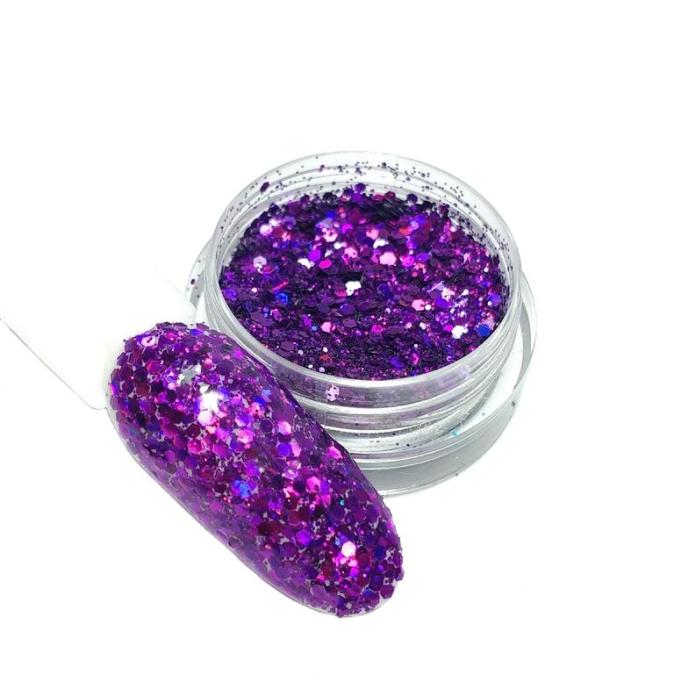 Микс шестигранники фиолетовые