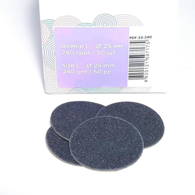 Сменные файлы для педикюрного диска STALEKS PRO PODODISC L (25 мм) 240 грит 50 шт.