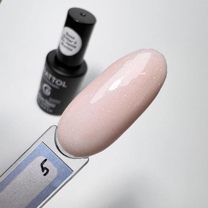 База Grattol Rubber Base Glitter 5, 9 мл