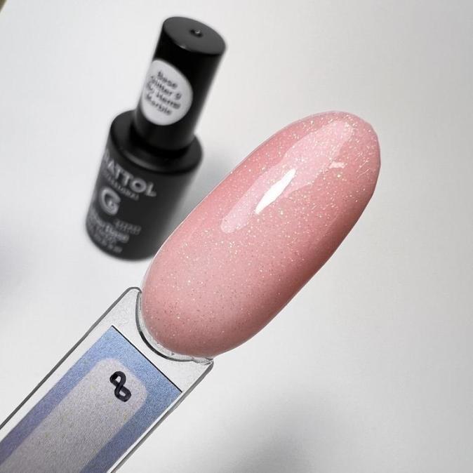 База Grattol Rubber Base Glitter 8, 9 мл