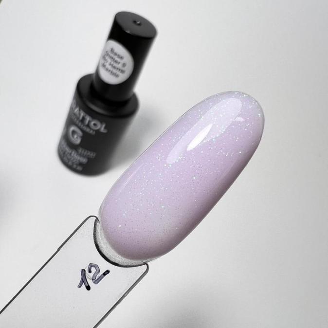 База Grattol Rubber Base Glitter 12, 9 мл