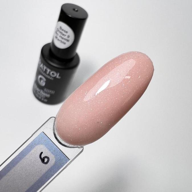 База Grattol Rubber Base Glitter 06, 9 мл