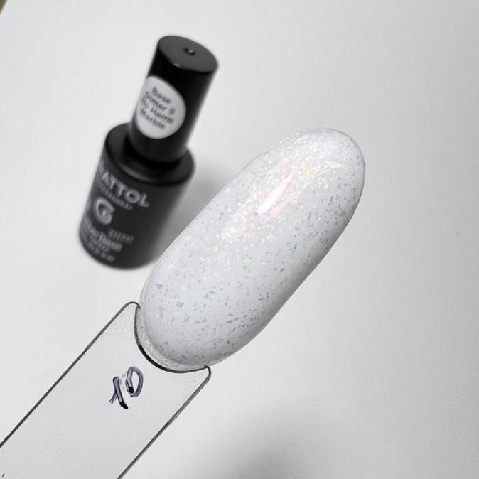 База Grattol Rubber Base Glitter 10, 9 мл