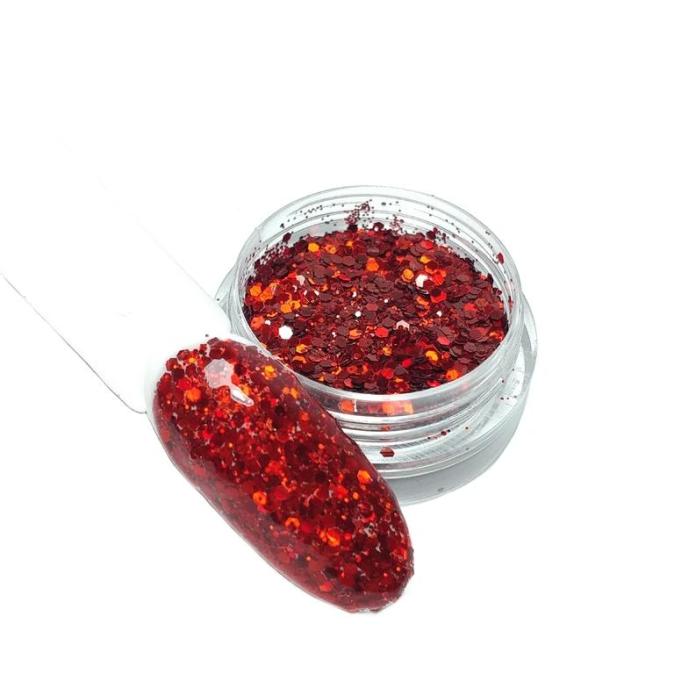 Микс шестигранники красные