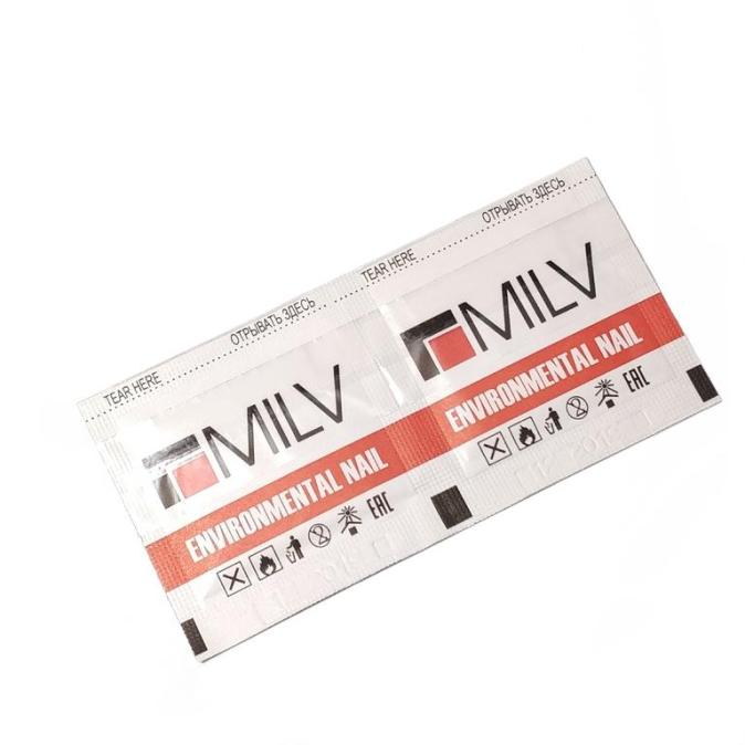 Салфетки для снятия гель-лака и акрила MILV 10 шт.